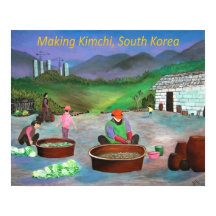 Familia coreana hace 김 a Kimchi 치