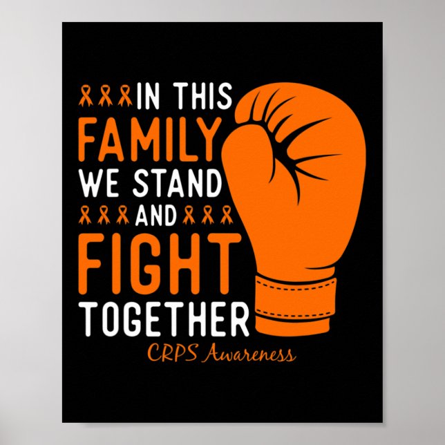 Póster Familia Crps Awareness Fight Support Boxing Glove (Frente)