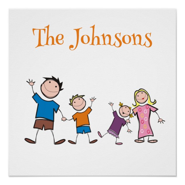 Póster Familia Cuta De Cuatro (Anverso)