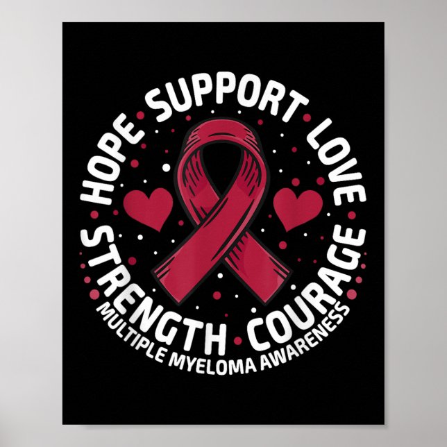 Póster Familia de apoyo a mieloma múltiple Mieloma A (Frente)