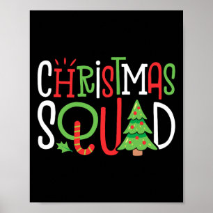 Póster Familia de árbol de navidad divertida navidad que 
