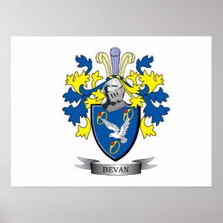 Póster Familia de Bevan Escudo de Armas