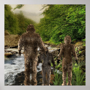 Póster Familia de Bigfoot