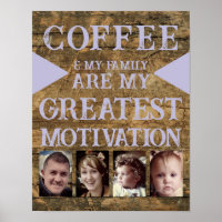 Familia de café de motivación 4 foto púrpura marró
