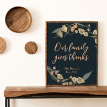 Familia De Citas Botánicas De Acción De Gracias De