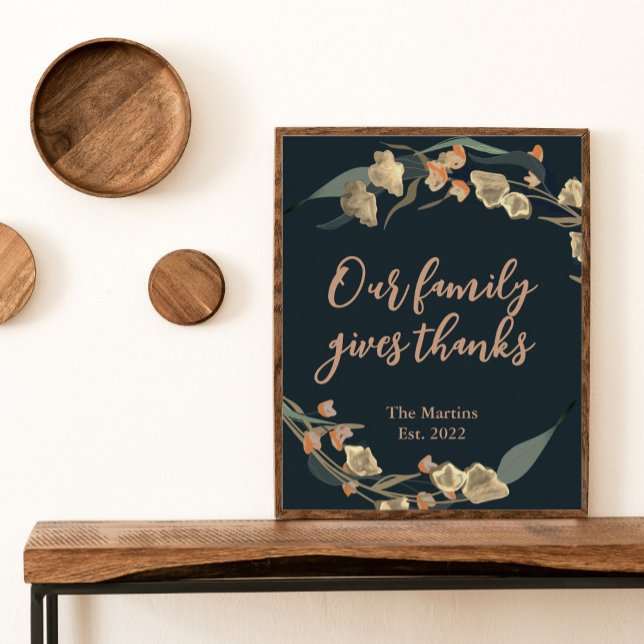 Póster Familia De Citas Botánicas De Acción De Gracias De (Subido por el creador)