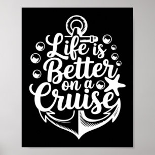 Póster Familia de crucero vacaciones de crucero a juego p