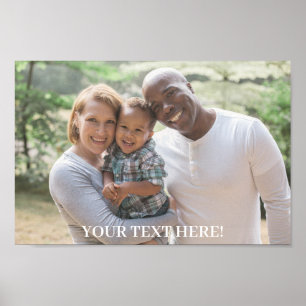 Póster Familia de fotos y texto personalizados
