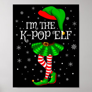 Póster Familia de grupo de mujeres chicas de Navidad Elf 