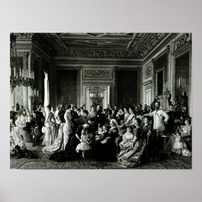 Póster Familia de la Reina Victoria, 1887 (Frente)