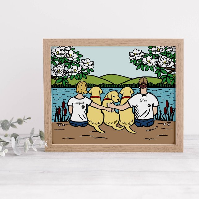 Póster Familia de Labrador Amarillo Personalizado Corto B (Subido por el creador)