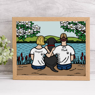 Póster Familia de Labrador Negro personalizada Blonde S