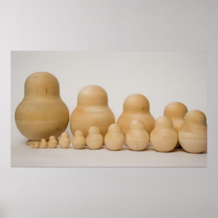 Póster familia de matrioshka