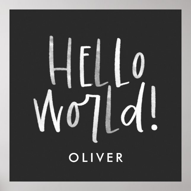 Póster Familia de monogramas fotográficos modernos en bla (Frente)