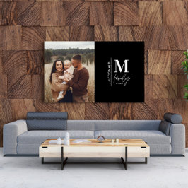 Póster Familia de monogramas fotográficos modernos en bla