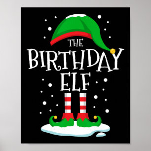 Póster Familia De Navidades De Cumpleaños De Elf Que Coin