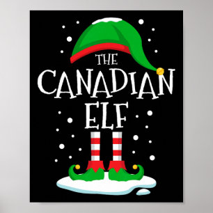 Póster Familia De Navidades Elf Canadienses Que Coinciden