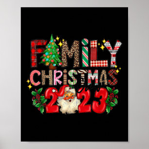Póster Familia de Navidades Retro Familiares 2023