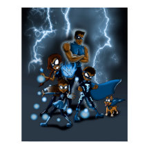 Familia de superhéroes afroamericanos