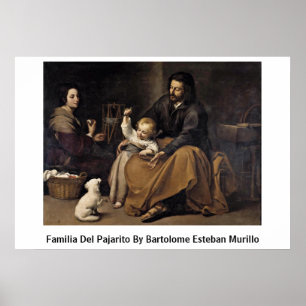 Póster Familia Del Pajarito By Bartolome Esteban Murillo