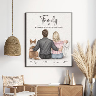 Póster Familia donde comienza la vida y el amor nunca ter