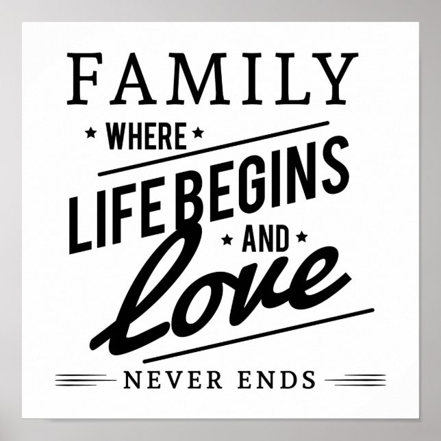 Póster Familia donde la vida empieza y el amor nunca term (Frente)
