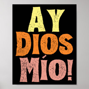 Póster Familia Festival Vintage Ay Dios Mio Cinco De Mayo