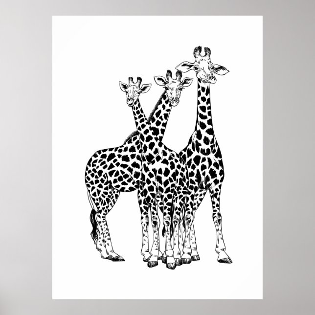 Póster Familia Giraffe (Frente)