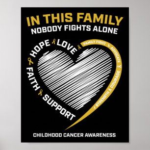 Póster Familia Gold Nadie lucha solo contra el cáncer inf