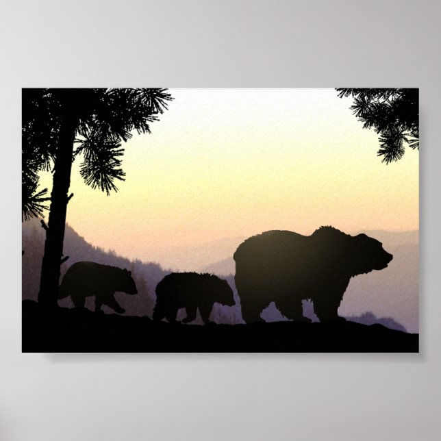 Póster Familia Grizzly Bear (Frente)