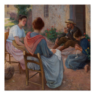 Póster Familia italiana Elin Danielson Gambogi Painting a