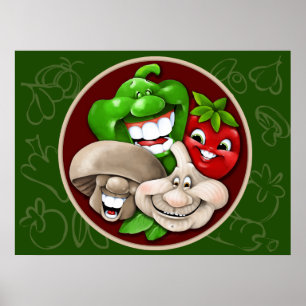 Póster ¡Familia italiana feliz grande!