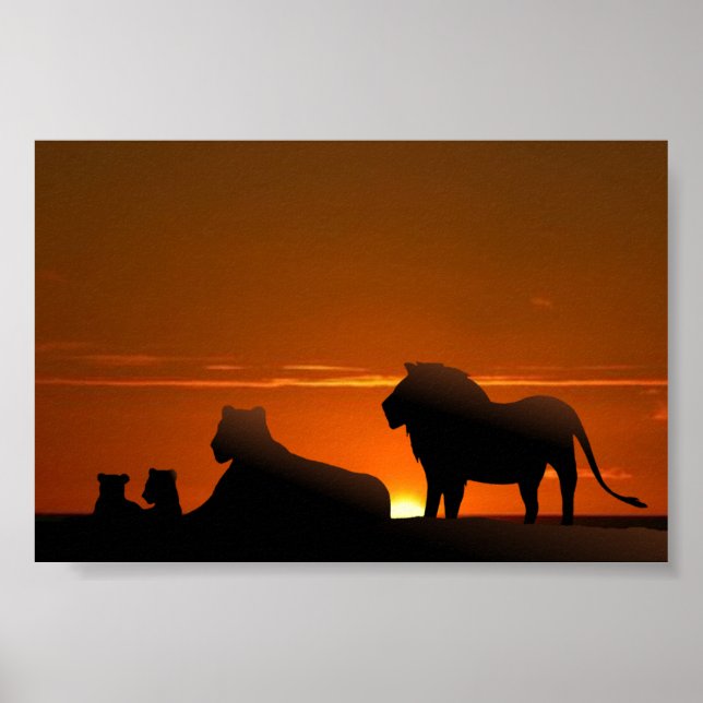 Póster familia león (Frente)