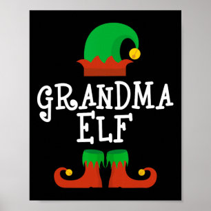 Póster Familia Los Navidades De La Abuela Elf Pj Pajama M