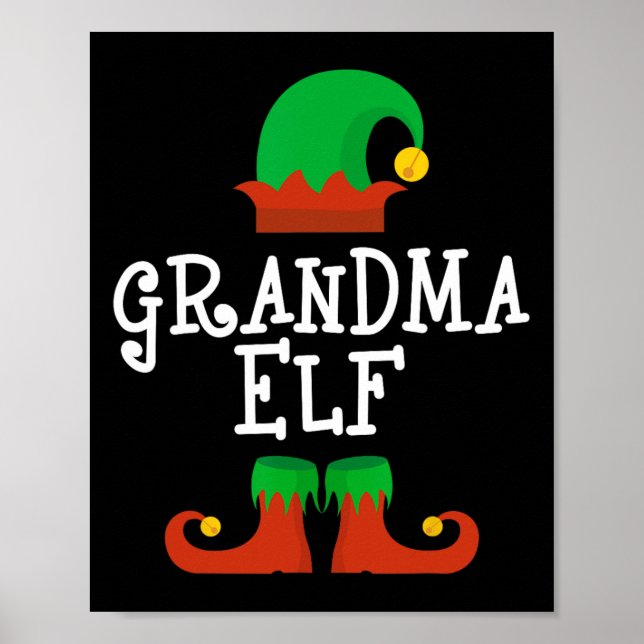 Póster Familia Los Navidades De La Abuela Elf Pj Pajama M (Frente)