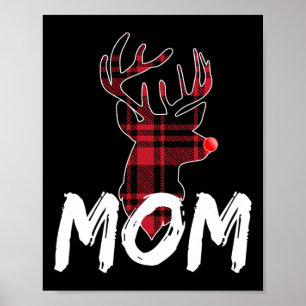 Póster Familia Mamá coincide con Pajama - Navidades Red N