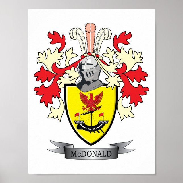 Póster Familia McDonald Crest Coat of Arms (Frente)