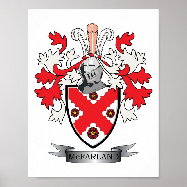 Póster Familia McFarland Crest Coat of Arms (Frente)