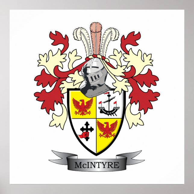 Póster Familia McIntyre Crest Escudo de armas (Frente)
