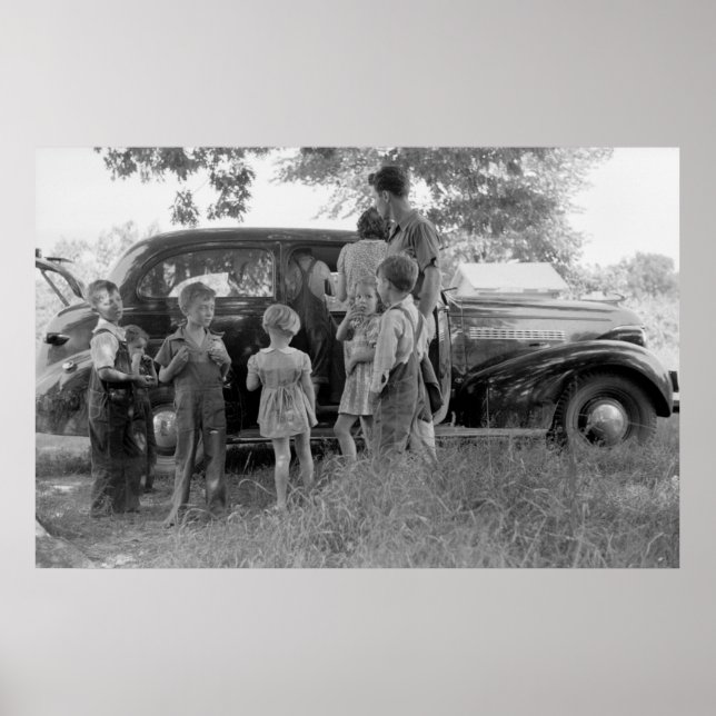 Póster Familia migrante, 1940 (Frente)