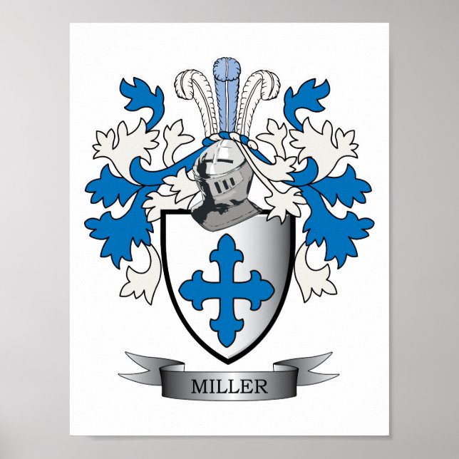 Póster Familia Miller Crest Coat of Arms (Frente)
