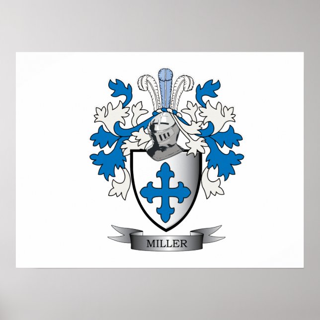 Póster Familia Miller Crest Coat of Arms (Frente)