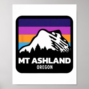 Póster Familia Mont Ashland Oregon Skowboard