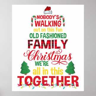 Póster familia navidad juntos
