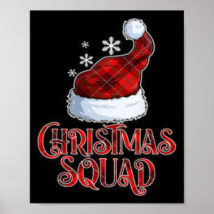 Póster Familia navidad Pajama Santa Hat Xmas