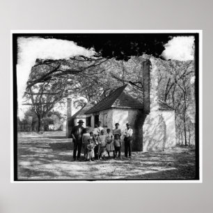 Póster Familia negra en la ermita, Savannah, Ga. c1907