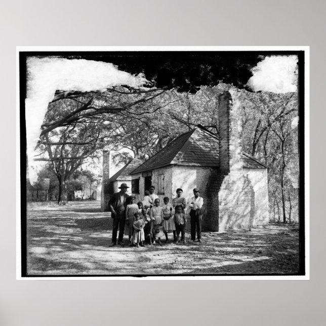 Póster Familia negra en la ermita, Savannah, Ga. c1907 (Frente)