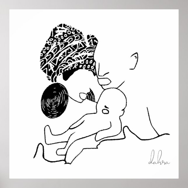 Póster Familia Negra Marrón Amor Negro (Frente)