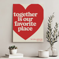 Familia Personalizada Nombre Amor Corazón Rojo Mod