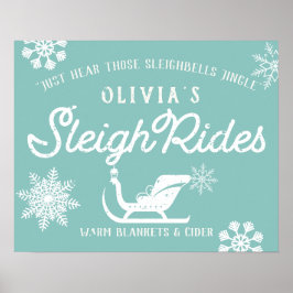 Póster Familia Personalizado Sleigh Rides
